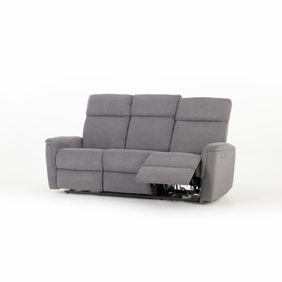 Dion 3 Seater Electric Recliner + 2 Seater Electric Recliner, Ash