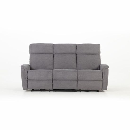 Dion 3 Seater Electric Recliner + 2 Seater Electric Recliner, Ash