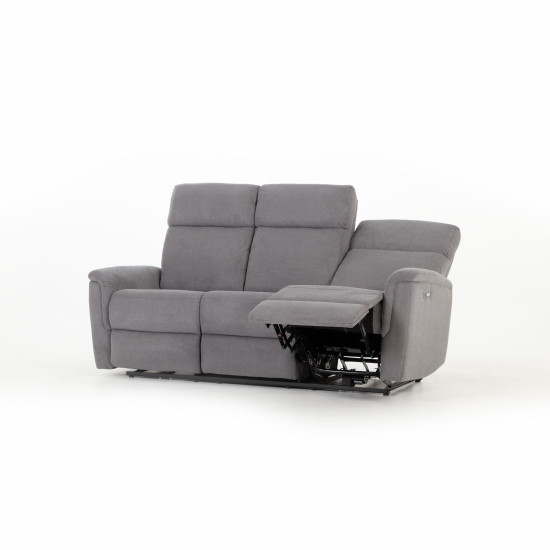 Dion 3 Seater Electric Recliner + 2 Seater Electric Recliner, Ash