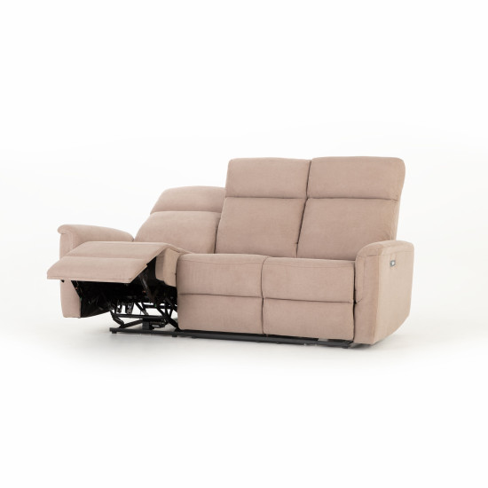 Dion 3 Seater Electric Recliner + 2 Seater Electric Recliner, Taupe