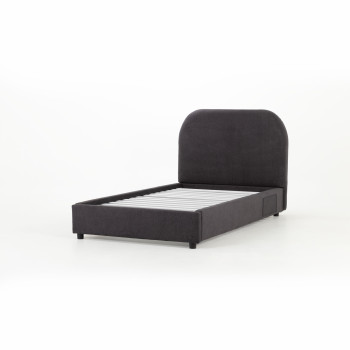 Elise King Single Bed Frame, Charcoal