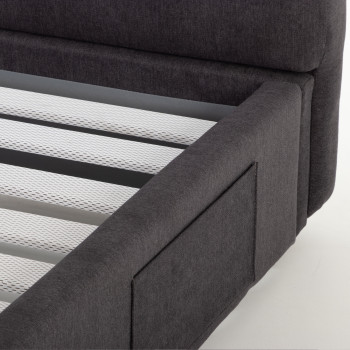 Elise King Single Bed Frame, Charcoal