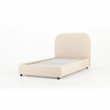 Elise King Single Bed Frame, Taupe