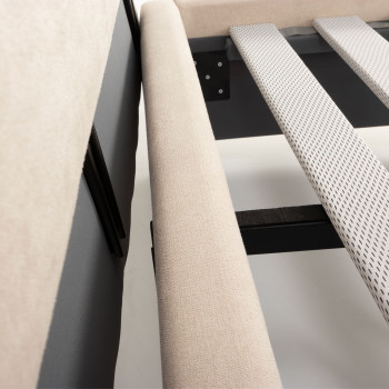 Elise King Single Bed Frame, Taupe