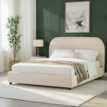 Elise Queen Bed Frame, Taupe