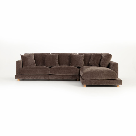 Ella Right Hand Facing Chaise + 2 Seater, Mushroom
