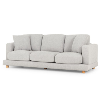 Ella 3 Seater + Ottoman, Light Grey