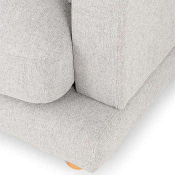 Ella 3 Seater + Ottoman, Light Grey