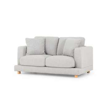 Ella 2 Seater + Ottoman, Light Grey