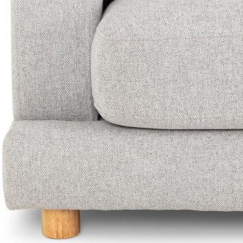 Ella 2 Seater + Ottoman, Light Grey