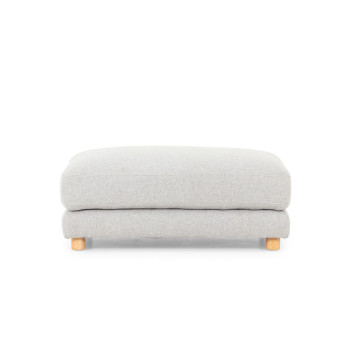 Ella 2 Seater + Ottoman, Light Grey