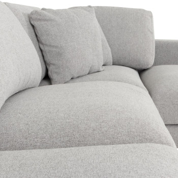 Ella Right Hand Facing Chaise + 2 Seater, Light Grey