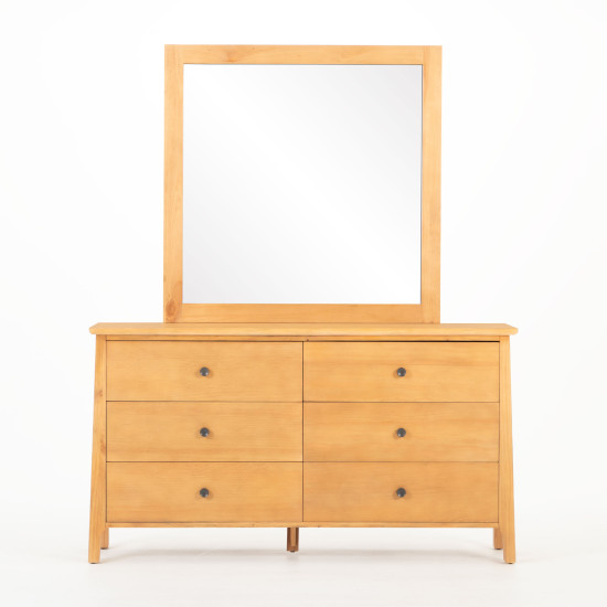 Emery Lowboy & Dresser Mirror, Light