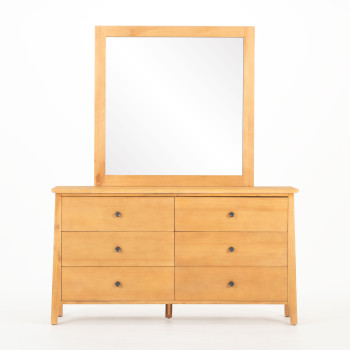 Emery Lowboy & Dresser Mirror, Light
