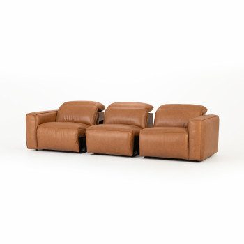 Gianni 3 Seater Modular Recliner Sofa, Leather