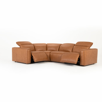 Gianni 4 Seater Corner Modular Recliner Sofa, Leather