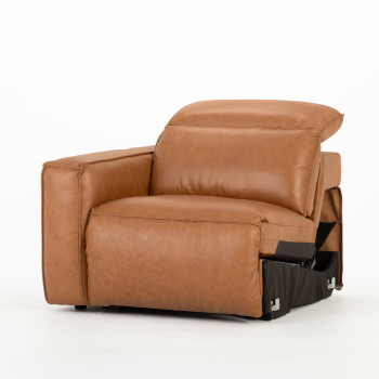 Gianni 4 Seater Corner Modular Recliner Sofa, Leather