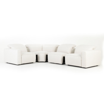 Gianni 4 Seater Corner Modular Recliner Sofa, Natural