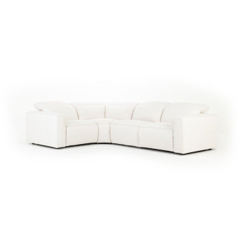 Gianni 4 Seater Corner Modular Recliner Sofa, Natural