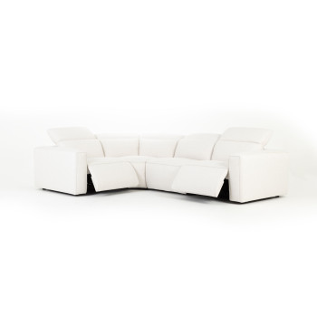 Gianni 4 Seater Corner Modular Recliner Sofa, Natural