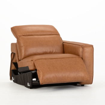 Gianni 5 Seater Corner Modular Recliner Sofa, Leather