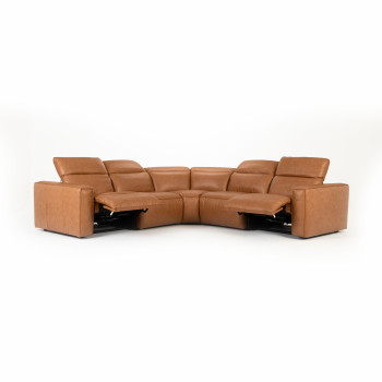 Gianni 5 Seater Corner Modular Recliner Sofa, Leather