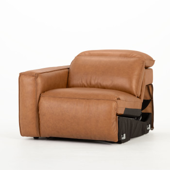 Gianni 5 Seater Corner Modular Recliner Sofa, Leather
