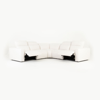 Gianni 5 Seater Corner Modular Recliner Sofa, Natural