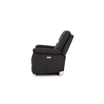 Gracey 3 Seater Electric Recliner + 2 Seater Fabric Electric Recliner, Charcoal