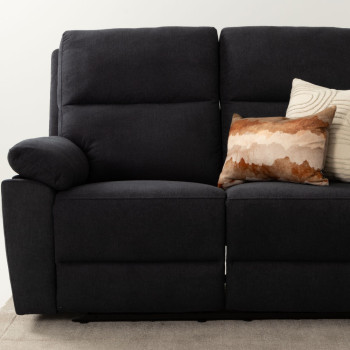 Gracey 3 Seater Electric Recliner + 2 Seater Fabric Electric Recliner, Charcoal