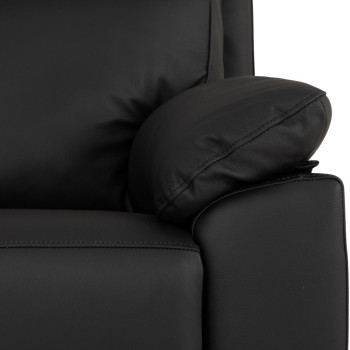 Gracey 3 Seater Electric Recliner + 2 Seater Leather Electric Recliner, Black