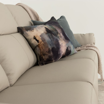 Gracey 3 Seater Electric Recliner + 2 Seater Leather Electric Recliner, Light Grey