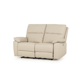 Gracey 3 Seater Electric Recliner + 2 Seater Leather Electric Recliner, Light Grey