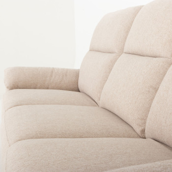 Gracey 3 Seater Electric Recliner + 2 Seater Fabric Electric Recliner, Taupe
