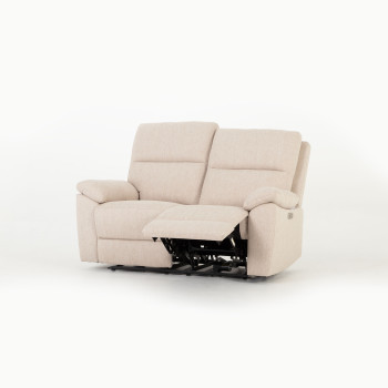 Gracey 3 Seater Electric Recliner + 2 Seater Fabric Electric Recliner, Taupe