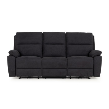 Gracey 3 Seater Electric Recliner + 2 Fabric Electric Recliner Chairs, Charcoal