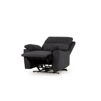 Gracey 2 Seater Electric Recliner + 2 Fabric Electric Recliner Chairs, Charcoal