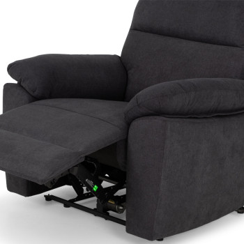 Gracey 2 Seater Electric Recliner + 2 Fabric Electric Recliner Chairs, Charcoal