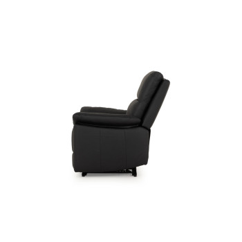Gracey 3 Seater Electric Recliner + 2 Leather Electric Recliner Chairs, Black