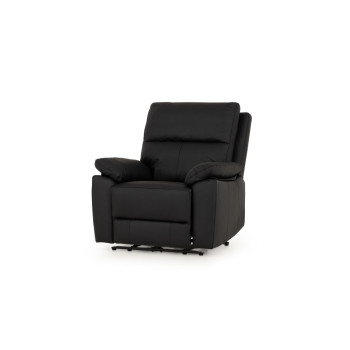 Gracey 2 Seater Electric Recliner + 2 Leather Electric Recliner Chairs, Black