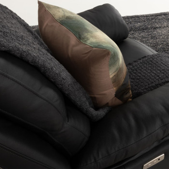 Gracey 2 Seater Electric Recliner + 2 Leather Electric Recliner Chairs, Black