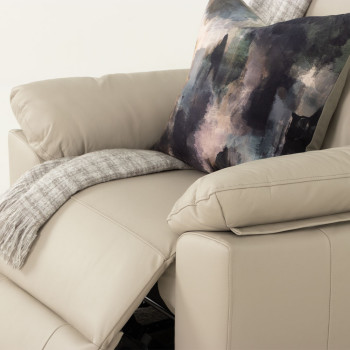 Gracey 2 Seater Electric Recliner + 2 Leather Electric Recliner Chairs, Light Grey