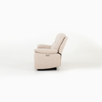 Gracey 3 Seater Electric Recliner + 2 Fabric Electric Recliner Chairs, Taupe