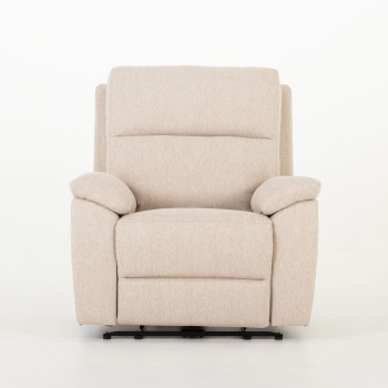 Gracey 3 Seater Electric Recliner + 2 Fabric Electric Recliner Chairs, Taupe