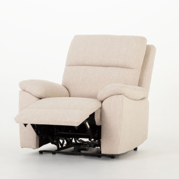 Gracey 3 Seater Electric Recliner + 2 Fabric Electric Recliner Chairs, Taupe