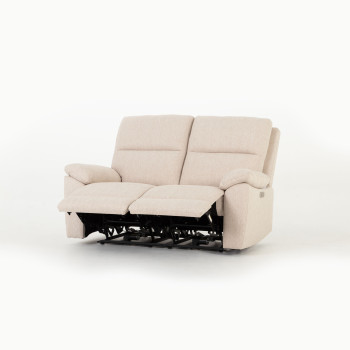 Gracey 2 Seater Electric Recliner + 2 Fabric Electric Recliner Chairs, Taupe