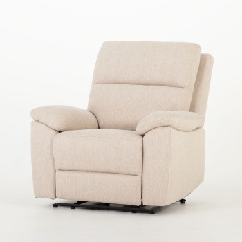 Gracey 2 Seater Electric Recliner + 2 Fabric Electric Recliner Chairs, Taupe