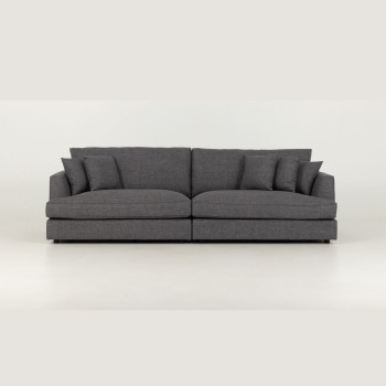 Hampshire Lounge Suite 4 Seater + Ottoman, Dark Grey