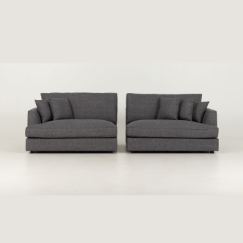 Hampshire Lounge Suite 4 Seater + Ottoman, Dark Grey