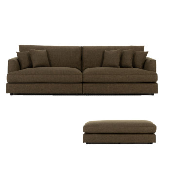 Hampshire Lounge Suite 4 Seater + Ottoman, Green